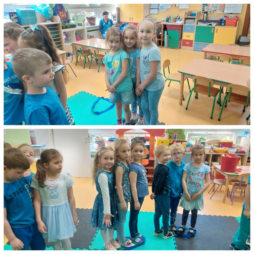 Kolorowy dzień w przedszkolu - niebieski